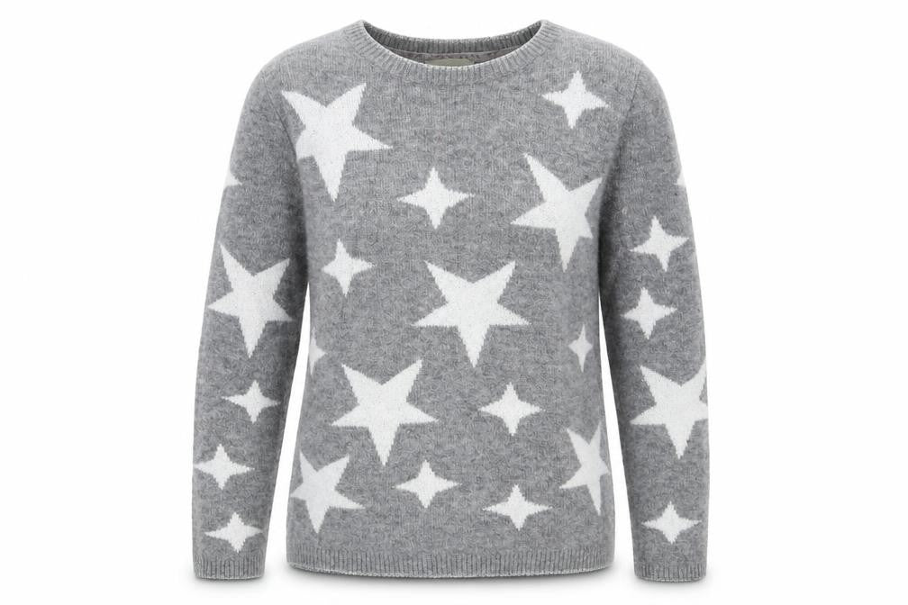 Front view of Papaya women’s grey jumper, size S