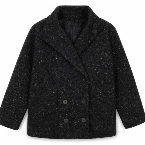 Mango Womens Black   Overcoat Coat Size M
