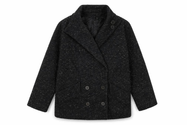 Mango Womens Black   Overcoat Coat Size M