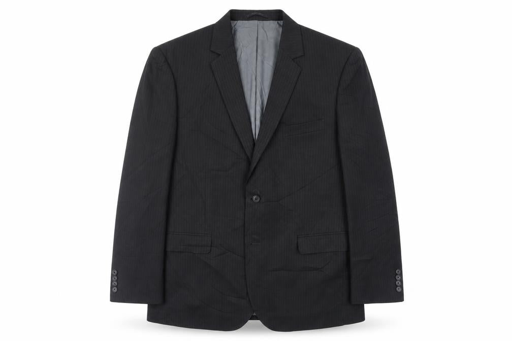 F&F Mens Black Striped  Jacket Suit Jacket Size 42