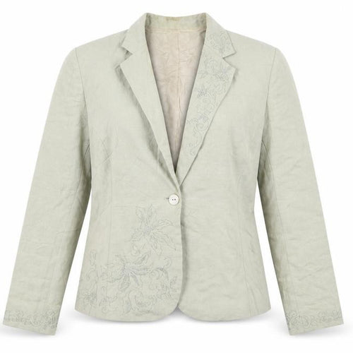 Monsoon Womens Green Floral  Jacket Blazer Size 12