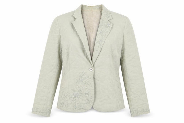 Monsoon Womens Green Floral Jacket Blazer Size 12
