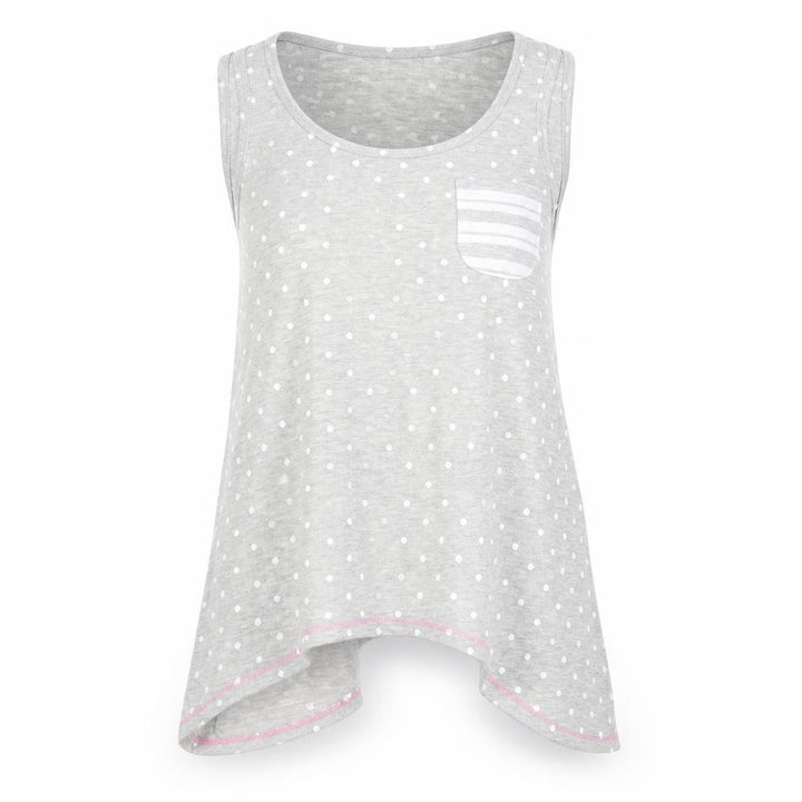 Matalan Womens Grey Polka Dot Top Pyjama Top Size S