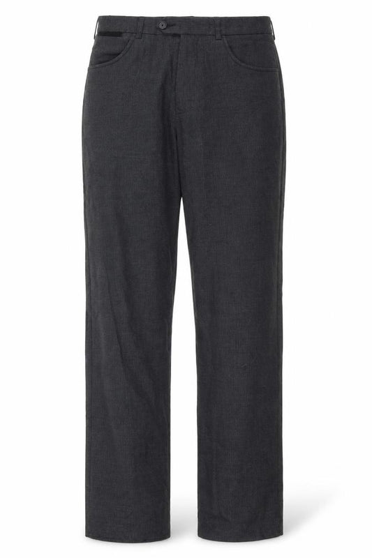 Front view of Taylor & Wright men’s grey trousers, size 30, in, 33-inch leg