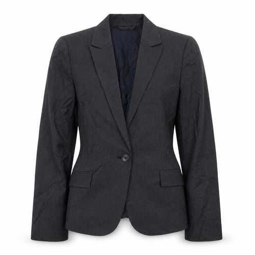 Mango Womens Black Striped  Jacket Suit Jacket Size 8