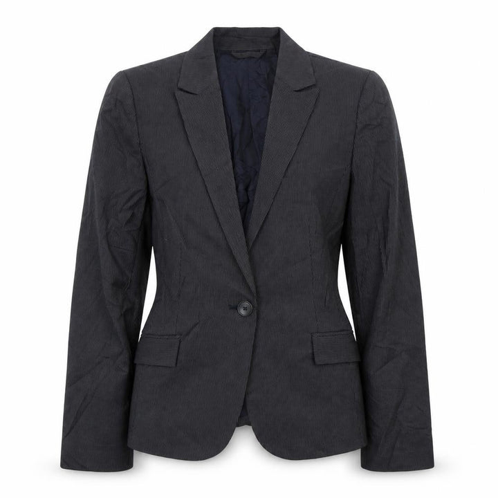 Mango Womens Black Striped Jacket Suit Jacket Size 8