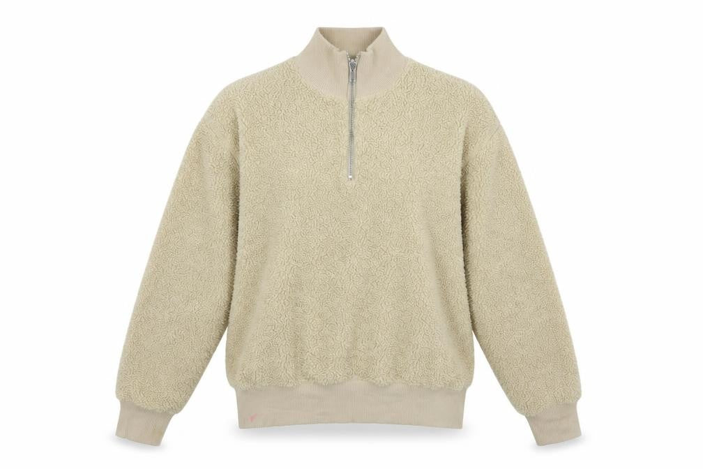 Front view of Topshop women’s beige jumper, size UK 6, - washable marks
