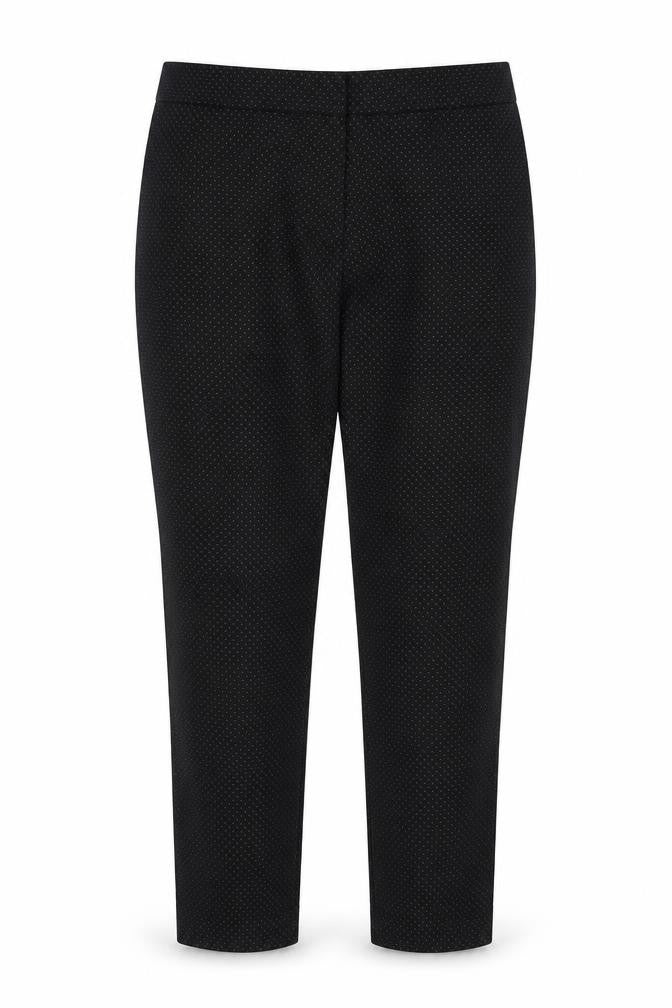 Daina Womens Black Polka Dot  Trousers  Size 14 L26 in