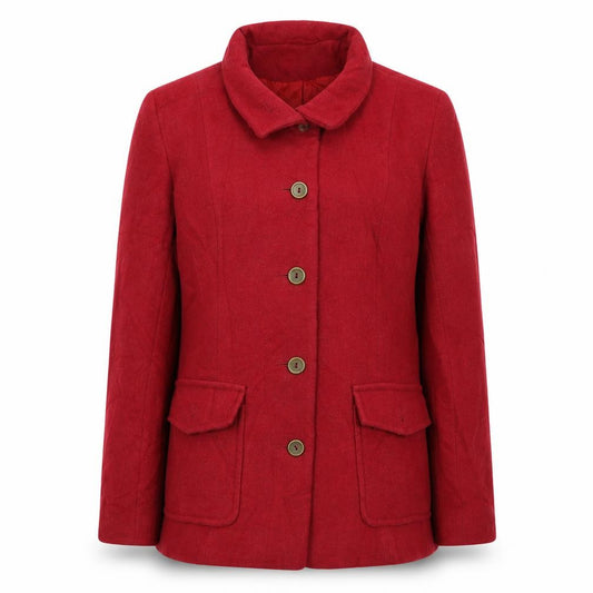 Front view of Debenhams women’s pink jacket coat, size UK 14