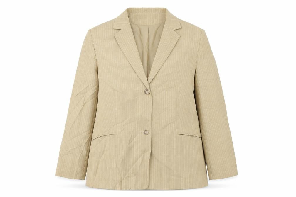 Sara Woman  Womens Beige Striped  Jacket Blazer Size 20