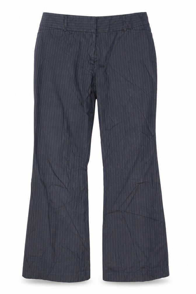 Wallis  Womens Grey Striped  Trousers  Size 14 L27 in