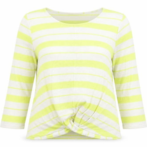 Roman Womens Yellow Striped  Pullover Jumper Size 12