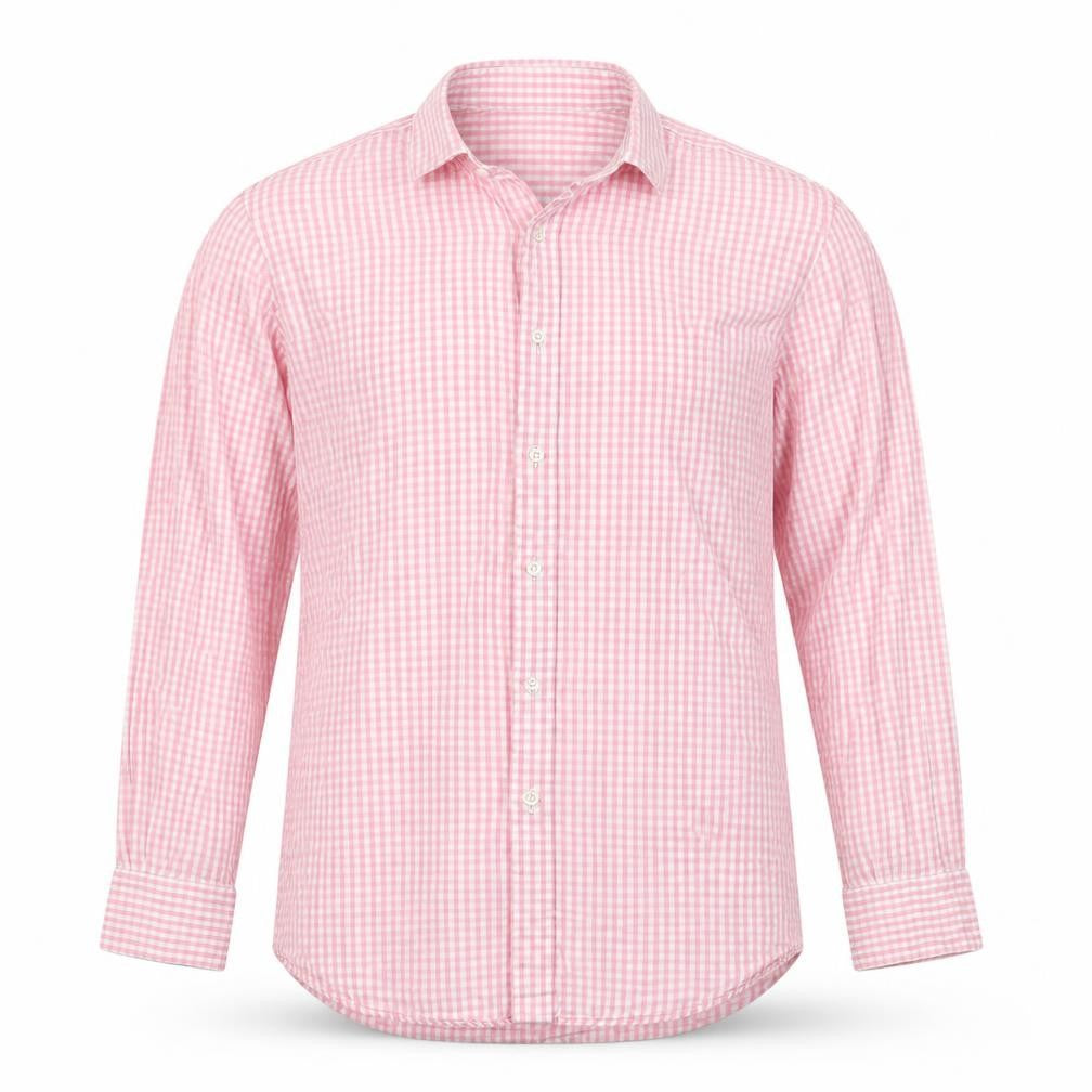 t.m jewin Mens Pink Geometric   Button-Up Size 16
