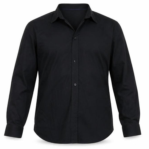 BURTONS Mens Black Colourblock   Button-Up Size 16.5
