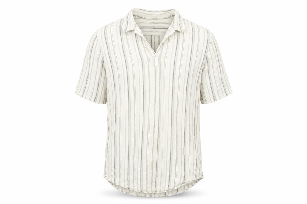 Cherokee Mens Brown Striped   Button-Up Size M
