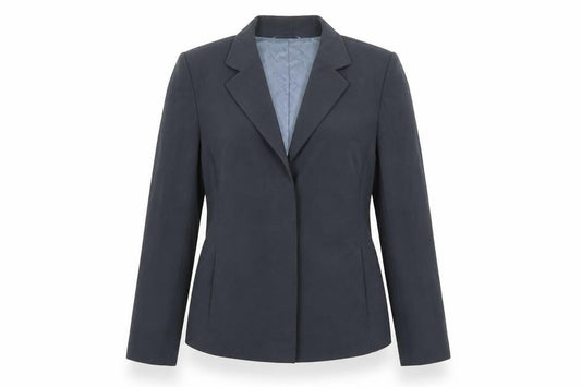 Front view of Per Una women’s grey jacket coat, size UK 10