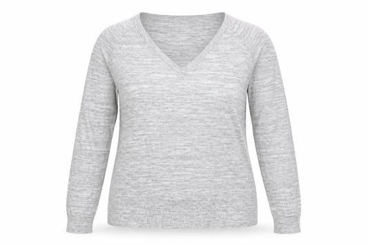 Front view of Next women’s grey jumper, size UK 12