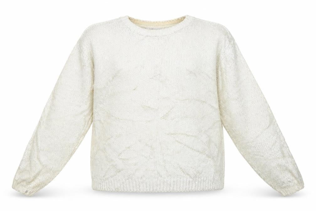 Front view of H&M girls’ gold jumper, size 11-12, years