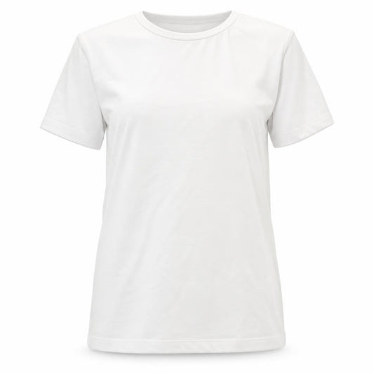 Front view of women’s grey pullover t-shirt, size L