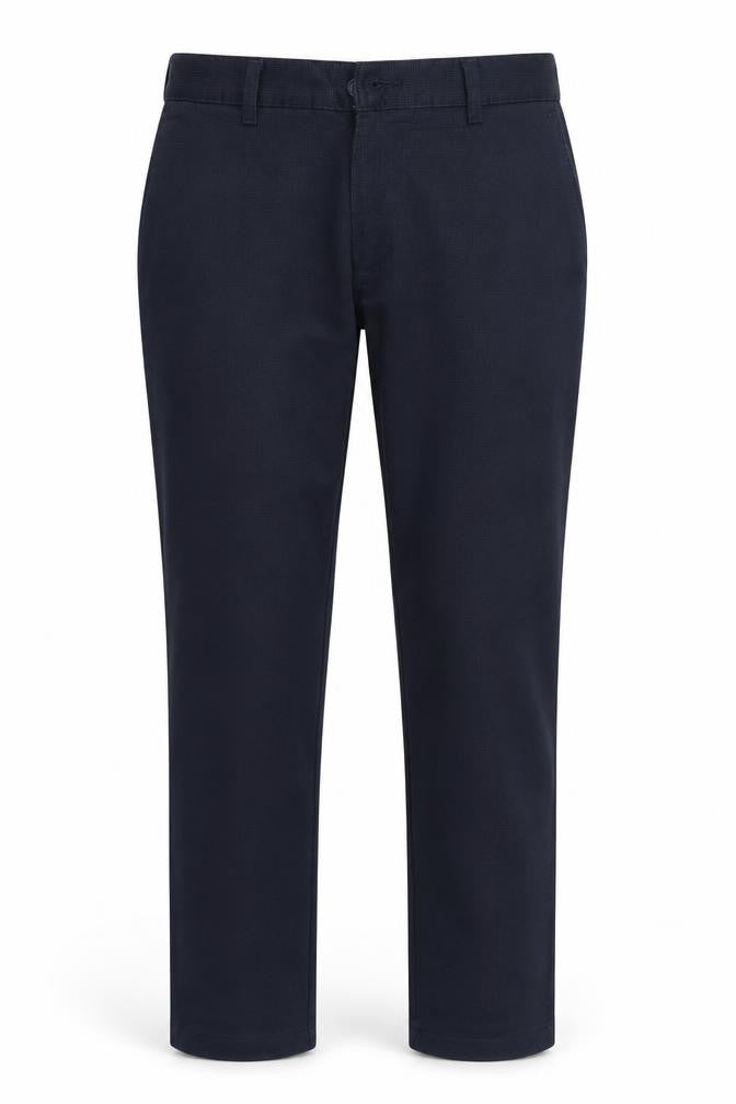 Front view of Gravity women’s blue trousers, size UK 30, 30-inch leg