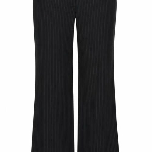Preworn` Womens Black Striped  Dress Pants Trousers Size 16 L28 in