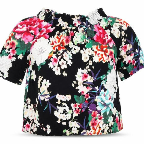 Bodyfit Womens Beige Floral  Basic Blouse Size L