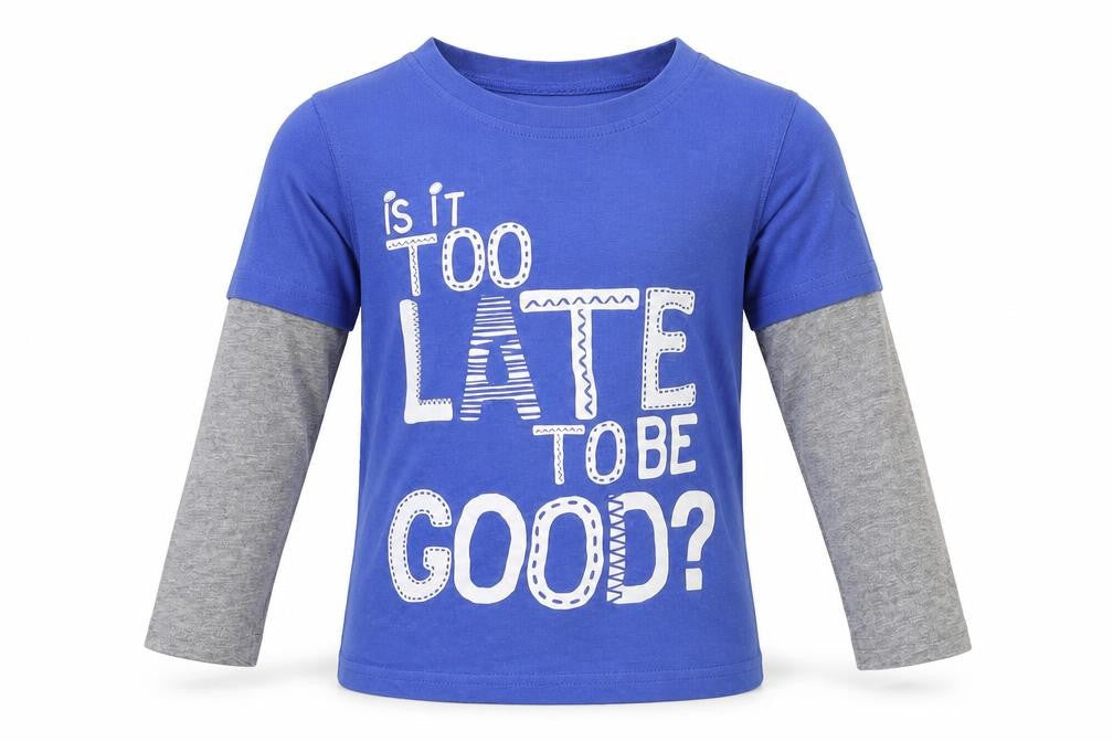 Front view of George boys’ blue basic t-shirt, size 3-4, years
