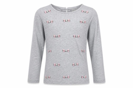 Front view of Next girls’ grey basic polo, size 8, years
