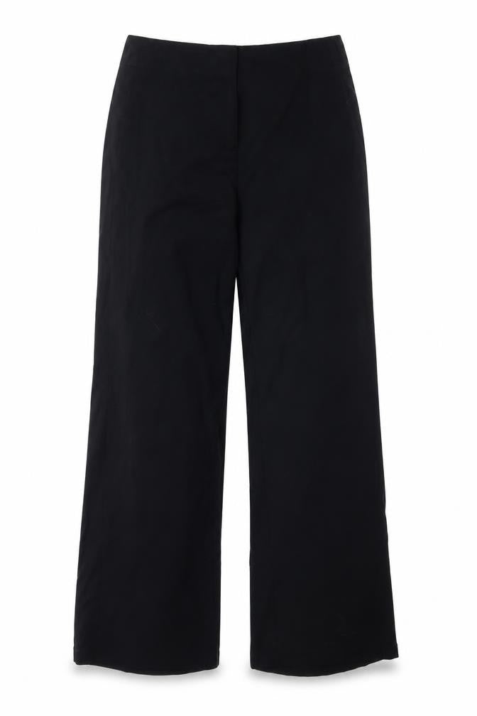 m&s Womens Black  Rayon Trousers  Size 12 L25 in