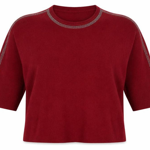 anthologu Womens Red  Rayon Pullover Jumper Size 10