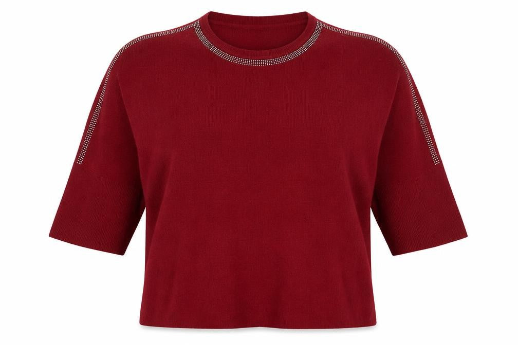 anthologu Womens Red  Rayon Pullover Jumper Size 10
