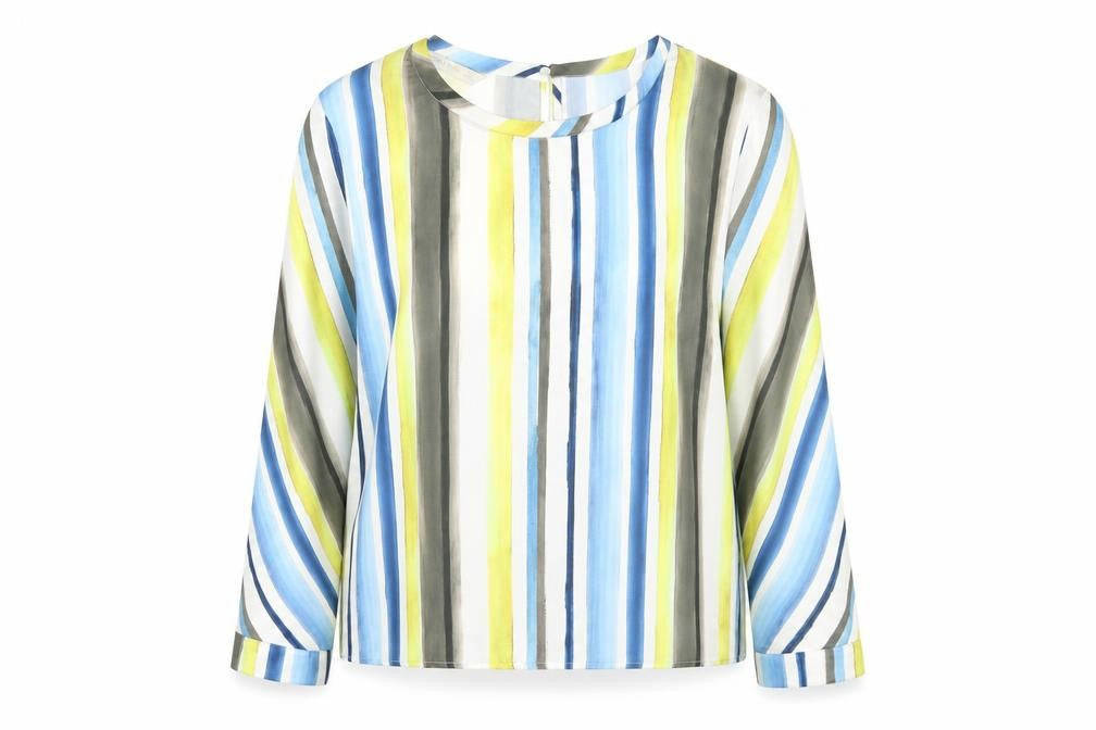 Zara Womens Multicoloured Striped  Basic Blouse Size L