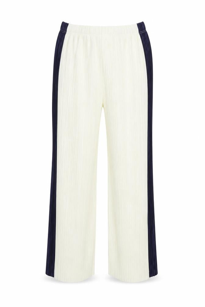Topshop Womens Beige Striped  Trousers  Size 12 L24 in