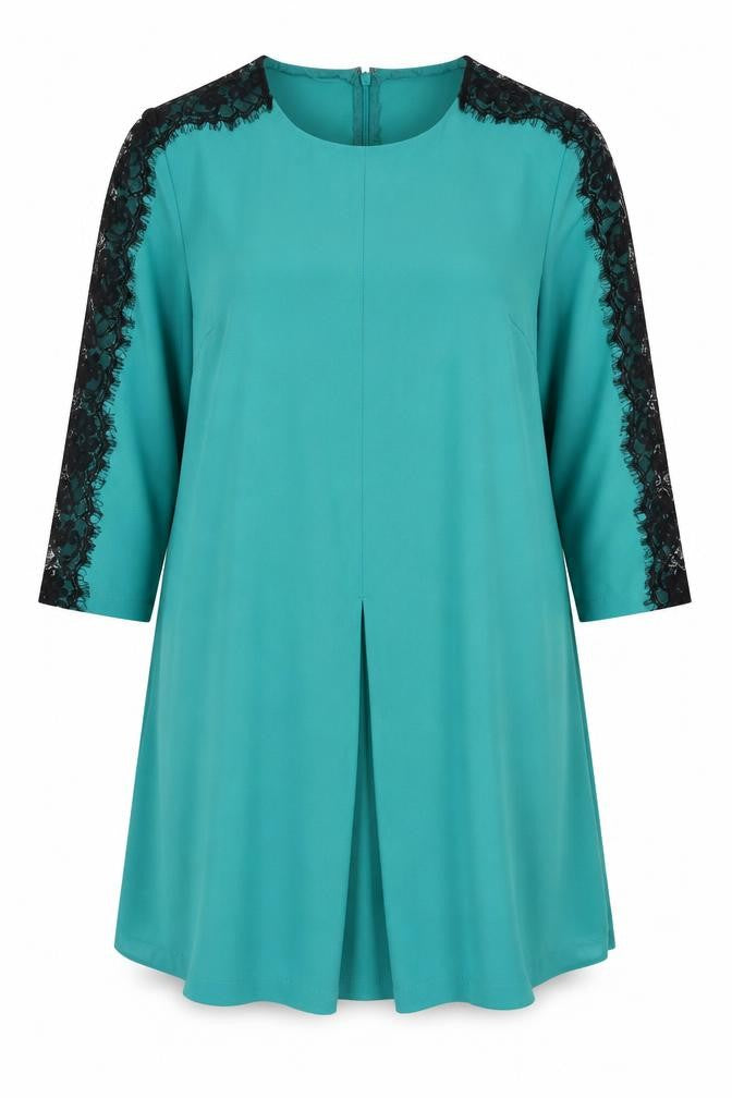 Front view of Paper Dolls women’s green a-line, size UK 16