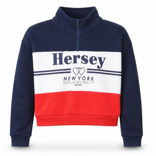 Hersey Girls Blue  Jersey Pullover Sweatshirt Size 13-14 Years  - Hersey
