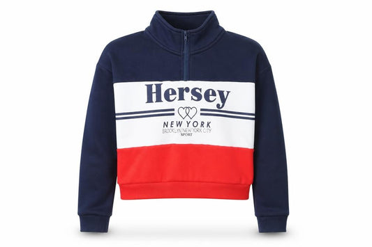 Hersey Girls Blue  Jersey Pullover Sweatshirt Size 13-14 Years  - Hersey