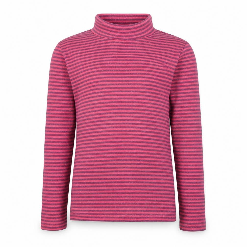 Front view of Next girls’ pink striped basic t-shirt, size 7, years