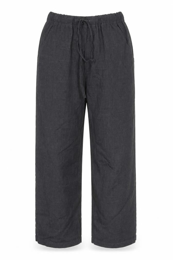Front view of Diffusion men’s grey trousers, size M, 28-inch leg