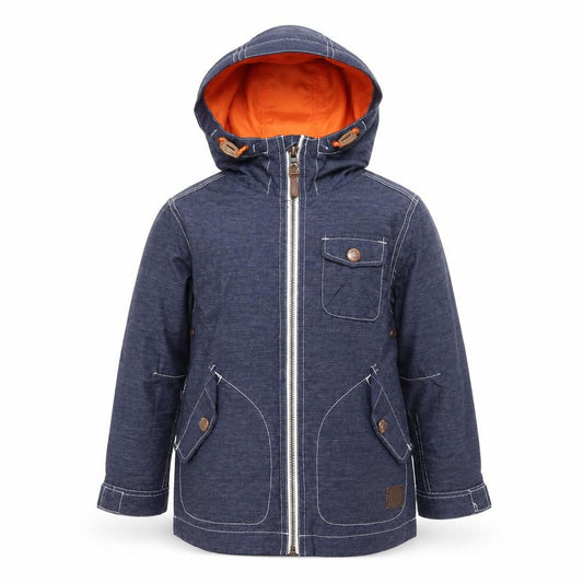 Front view of Next boys’ blue basic coat coat, size 5, years