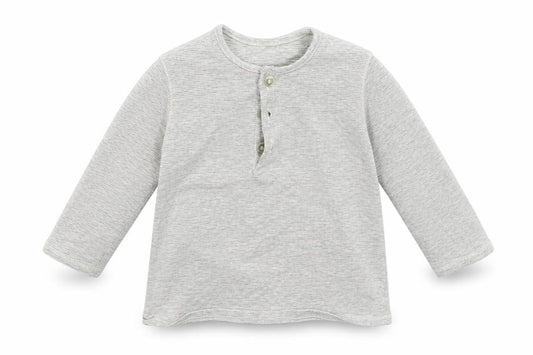 Front view of George Baby Grey Striped Basic T-Shirt, size 3-6, Months