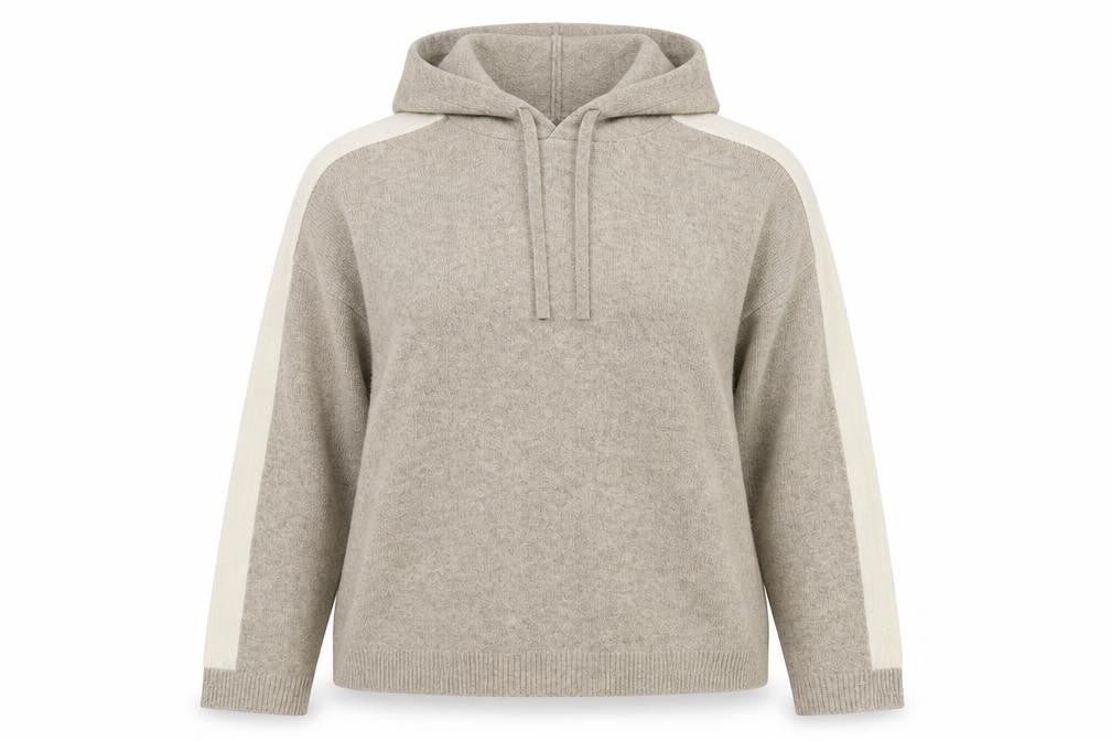 Front view of Apricot women’s grey knit jumper, size UK 10, - oversized