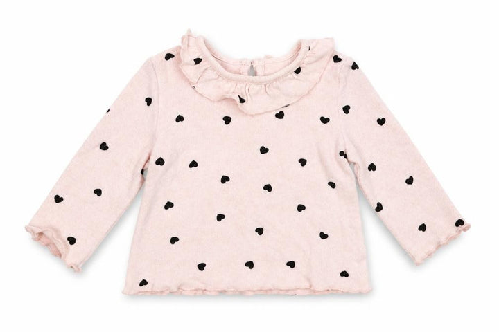 Matalan Girls Pink Pullover Jumper Size 3-6 Months - heart pattern