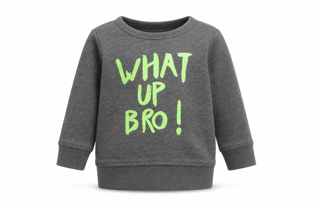 H&M Boys Grey   Pullover Jumper Size 18-24 Months  - what up bro!