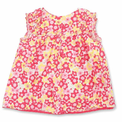 Mother and Child Girls Pink Floral  Tank Dress  Size 18-24 Months