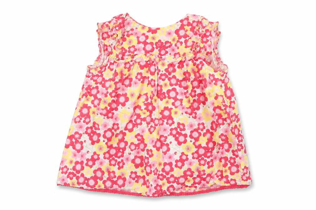 Mother and Child Girls Pink Floral  Tank Dress  Size 18-24 Months