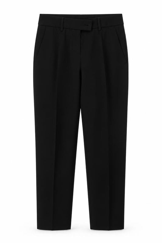 Front view of Next women’s black trousers, size UK 6, 26-inch leg