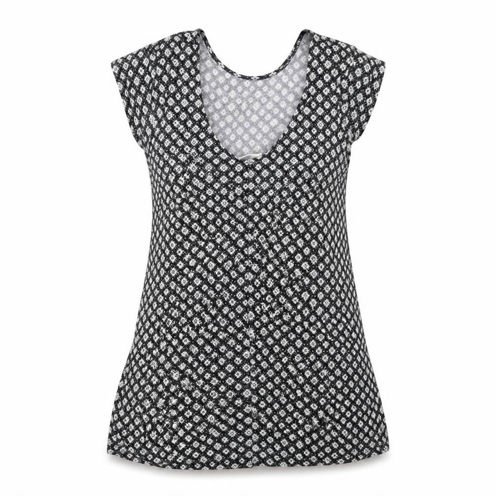 Mango Womens Black Geometric  Fit & Flare  Size XS