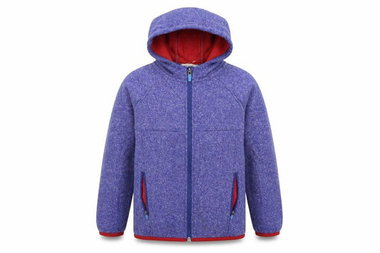 Front view of John Lewis boys’ blue jacket, size 8, years