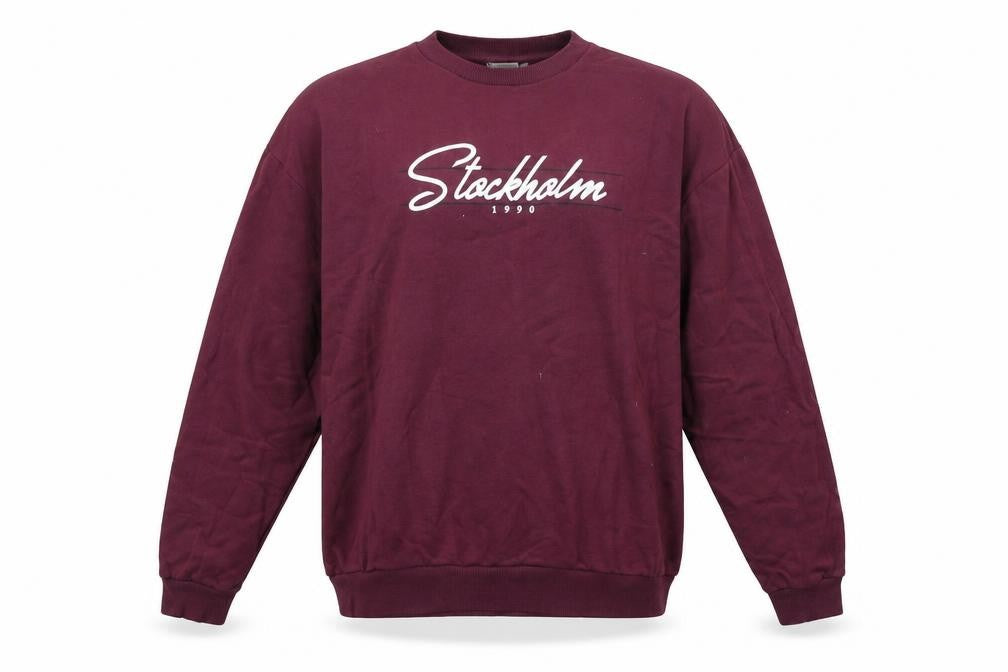 Front view of ASOS men’s purple jumper, size L