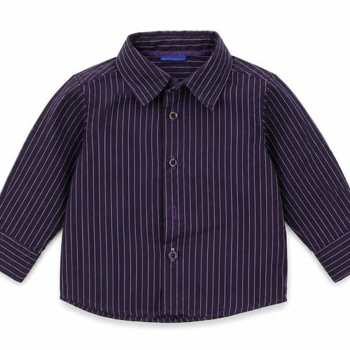 Cherokee  Boys Purple Striped  Basic Dress Shirt Size 12-18 Months